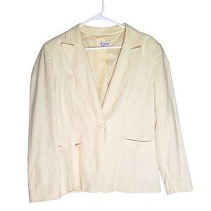 Chadwicks Classic Size 12 Light Yellow Blazer